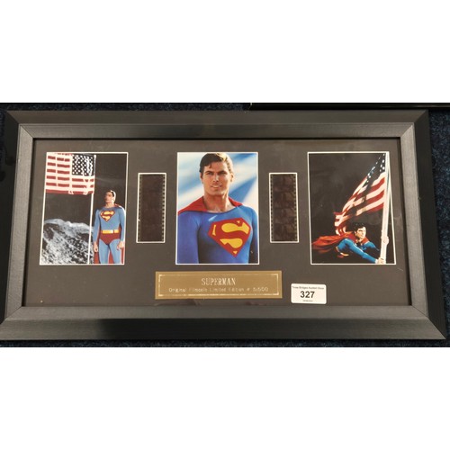 327 - A collection of three limited edition film cells; Superman 5/500, Harry pottery & the chamber of sec... 