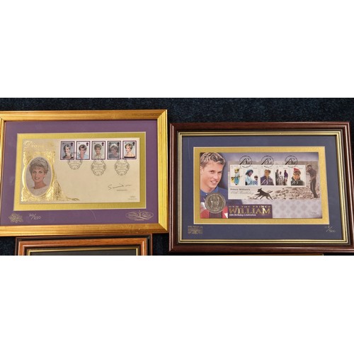 332 - A collection of film cells & framed Royalty first day coin covers: Grease limited edition film cell ... 