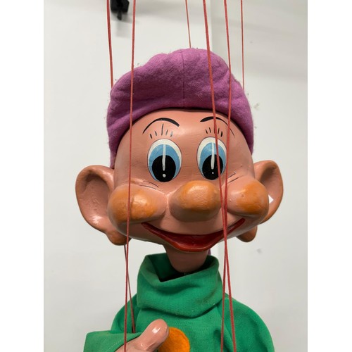 133 - Large Vintage Pelham Puppet of Dopey from Snow White and the seven dwarfs. [54cm length- puppet]