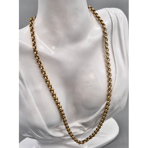 1 - Export London 9ct yellow gold belcher chain necklace. [49cm length] [17.49Grams]