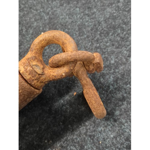 357 - Antique steel boat anchor [58cm height]