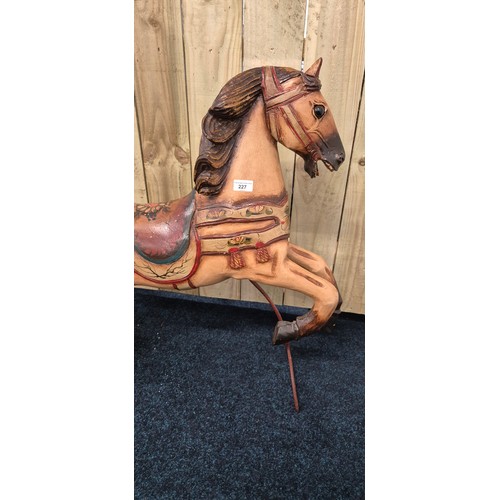 227 - A Vintage Childs Carnival carousel Horse fitted with original hair [84cm height]