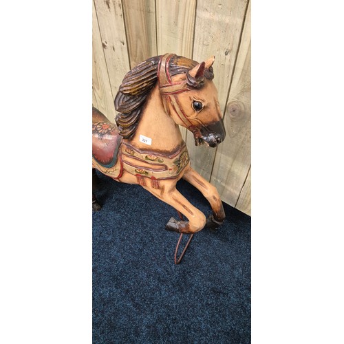 227 - A Vintage Childs Carnival carousel Horse fitted with original hair [84cm height]