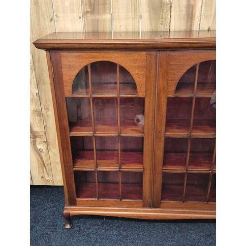 388 - 1940/50 mahogany China display cabinet [114x112x30.5cm]