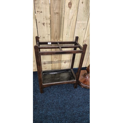 379 - 1940/50s vintage walking stick/ umbrella stand together with an antique mahogany standard lamp [161.... 