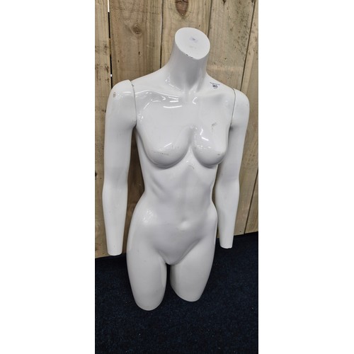 383 - Modern woman half manikin display [90cm height]