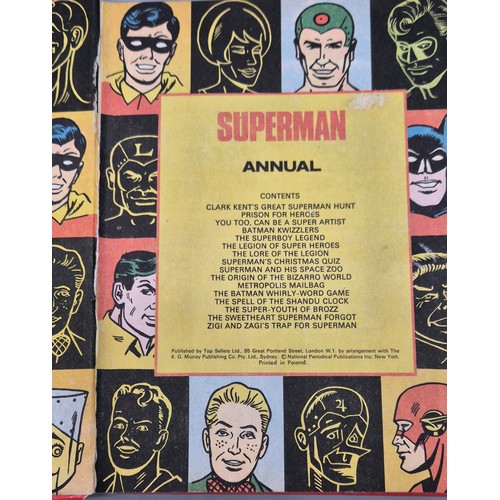 363 - A collection of original batman item & superman annual with batman and superboy; vintage batman figu... 