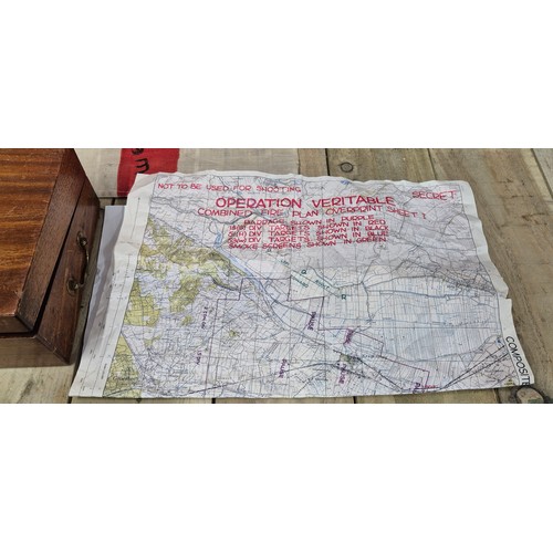 368 - 19th century writing slope box with vintage map, military framed cigarette cards framed & vintage sm... 