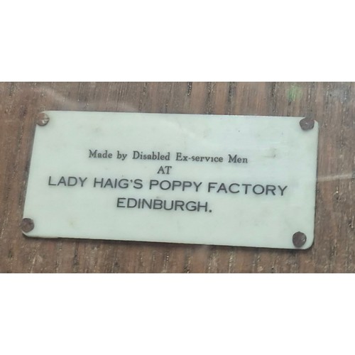 237 - Two antique wall display cases [From Haigs Poppy factory Edinburgh]