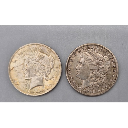 37 - 1899 & 1922 Silver Liberty One Dollar Coins.