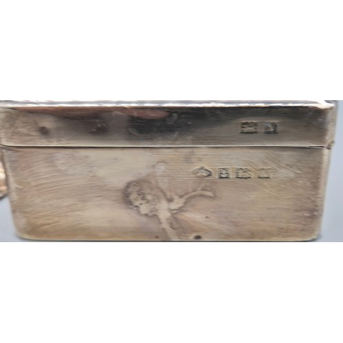 36 - Birmingham silver cigarette box produced by Adie Brothers together with an E.P shell dish. [Box- 4x1... 