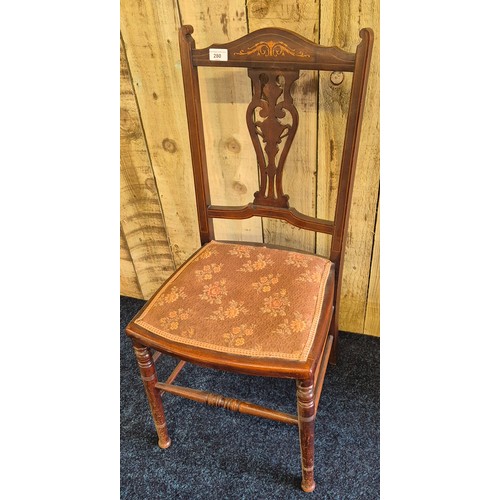 280 - Edwardian inlaid bedroom chair