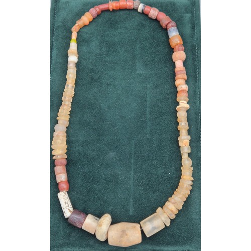 175 - Ancient Roman Venetian Era beaded necklace.