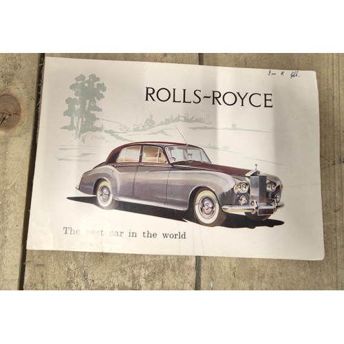 89 - A Collection of vintage Rolls Royce & Bentley brochures from the 1960's