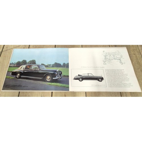 89 - A Collection of vintage Rolls Royce & Bentley brochures from the 1960's