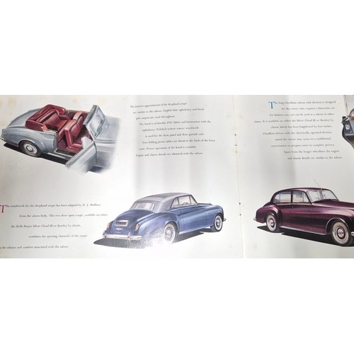 89 - A Collection of vintage Rolls Royce & Bentley brochures from the 1960's