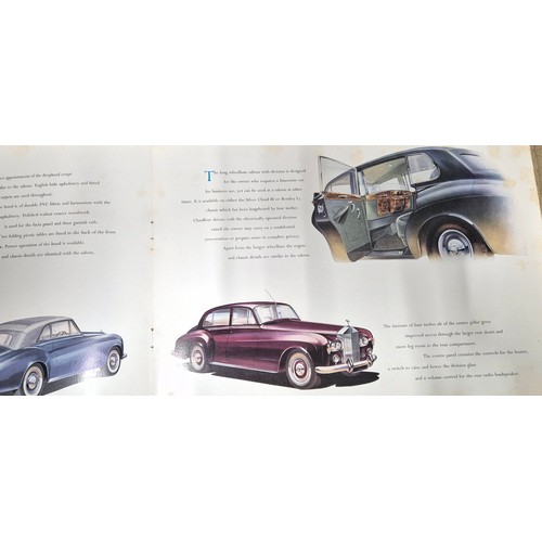 89 - A Collection of vintage Rolls Royce & Bentley brochures from the 1960's