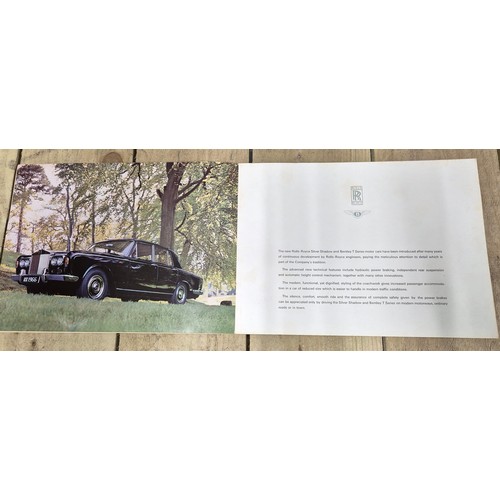 89 - A Collection of vintage Rolls Royce & Bentley brochures from the 1960's