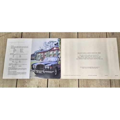 89 - A Collection of vintage Rolls Royce & Bentley brochures from the 1960's