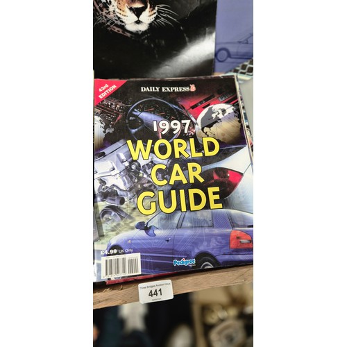 441 - A Crate of vintage car brochures to include Honda, Land Rover, Jaguar and many more