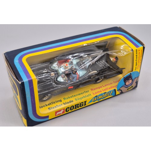 70 - Original 267 Corgi Batmobile with original box and firing missiles. Comes with batman and robin.