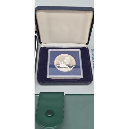 58 - A Collection of silver proof coins; Birmingham mint- 200th Derby Medallic first day cover, The Danbu... 