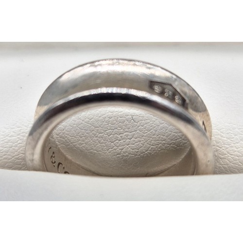 2 - 925 Silver Tiffany & Co Wedding band. [Ring size N]