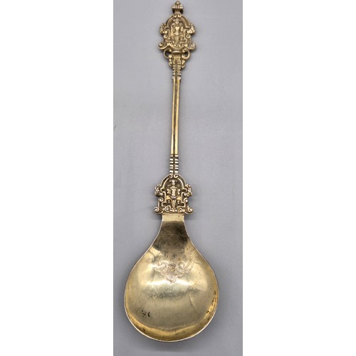 23 - Antique Foreign silver Kesmark (Slowakei)
Silver gilt highly detailed apostle style spoon. [21.5cm l... 