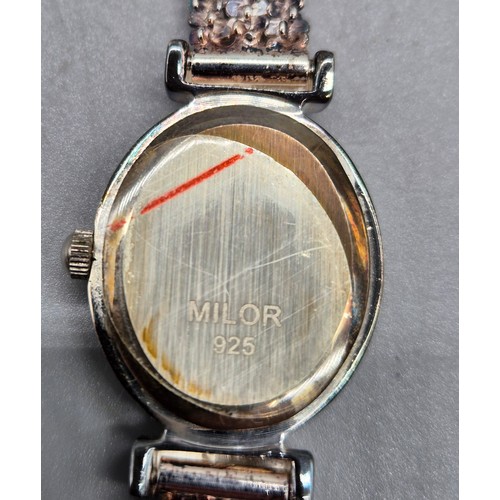 15 - 925 silver Precious Time Quartz ladies watch. Designed with a mother of pearl face.