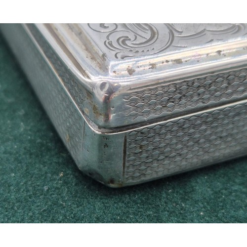 1 - 19th century Austrian Silver snuff box- engraved decoration and name to cartouche 