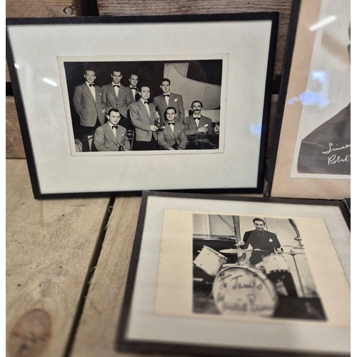 108 - A Collection of Musical and actor photographs- some signed.