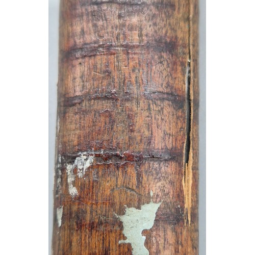 105 - 19th century Burmese Dha Dagger with sheath. [25cm length]