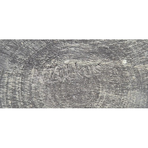 102 - Alberta Žulkus
Original Elliptical wood with amber in the centre of the sculpture. Stamped to the ba... 