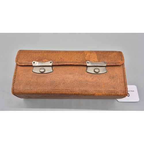 100 - Antique leather cased travelling apothecary set by C.J. Hewlett & Son of London.