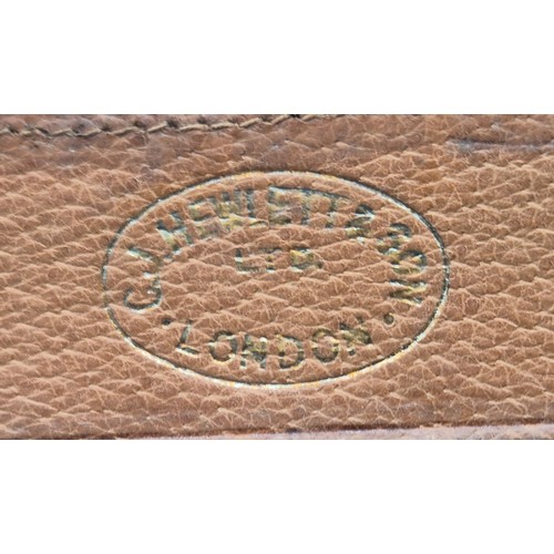 100 - Antique leather cased travelling apothecary set by C.J. Hewlett & Son of London.