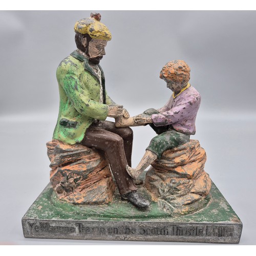101 - Antique 19th century thistle soap advertising figure. 