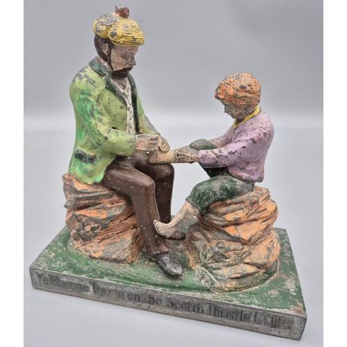 101 - Antique 19th century thistle soap advertising figure. 