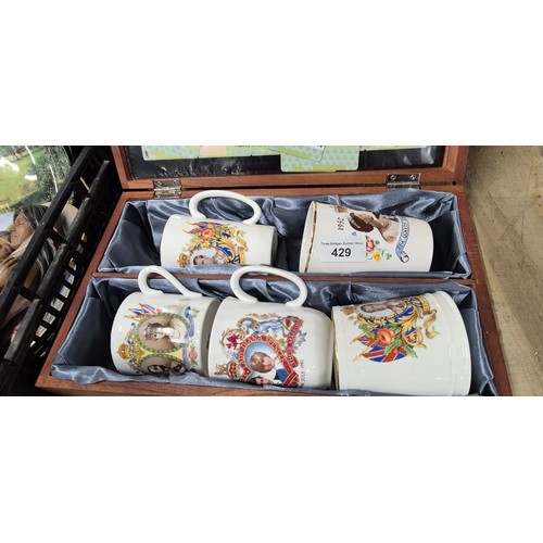 429 - A selections of collectables;  Indian scene collectors plates, Indian wall plaque, Royalty commemora... 