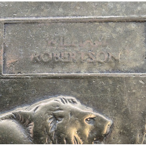 40 - Bronze WWI Death plaque belonging to William Robertson.