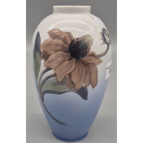 84 - Royal Copenhagen floral design vase. [17.5cm high] Sold on behalf of the Doddie Weir Foundation char... 