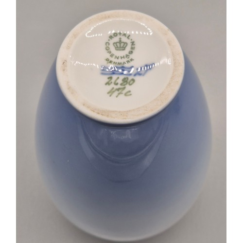 84 - Royal Copenhagen floral design vase. [17.5cm high] Sold on behalf of the Doddie Weir Foundation char... 