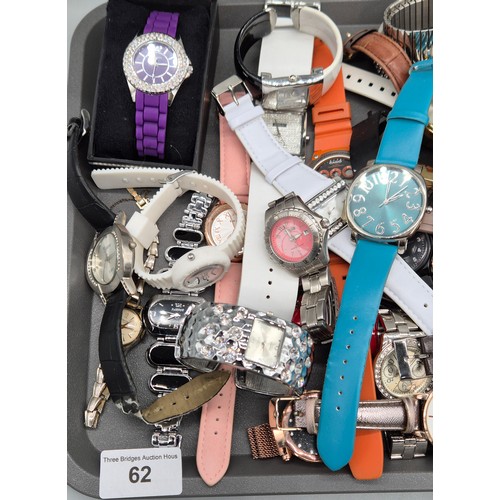 62 - A Tray filled with mixed watches; Sekonda, Casio and many more makes.