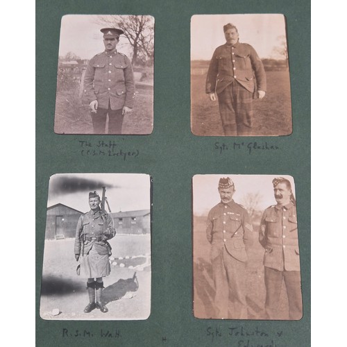 86 - A Rare WWI Photo album of an officer in the Gordon Highlanders, Including scenes from early in the W... 