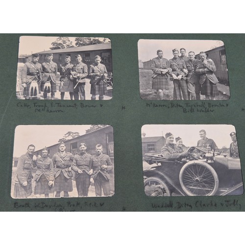 86 - A Rare WWI Photo album of an officer in the Gordon Highlanders, Including scenes from early in the W... 