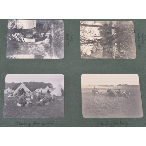86 - A Rare WWI Photo album of an officer in the Gordon Highlanders, Including scenes from early in the W... 