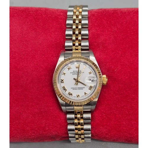 54 - Rolex Ladies Datejust Oyster Perpetual wristwatch, date 2003, case size 26mm, Model number 79173. Y7...