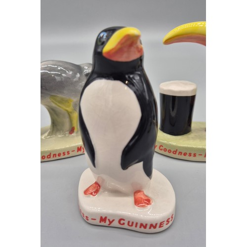 Carlton ware Guinness advertising figures; Turtle, penguin Ostrich