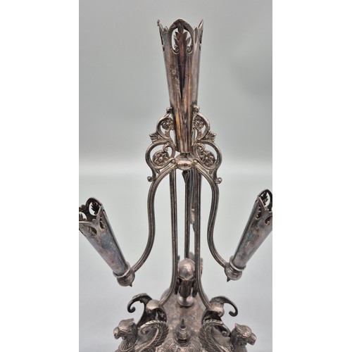 198 - Victorian Walker & Hall Silver Plated Epergne stand [Circa 1900s] [35cm height]