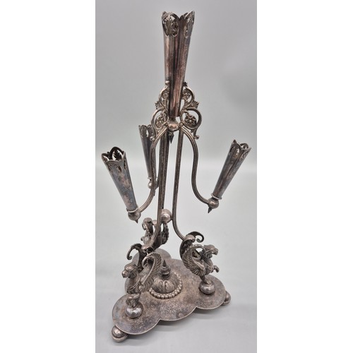 198 - Victorian Walker & Hall Silver Plated Epergne stand [Circa 1900s] [35cm height]