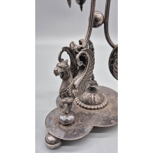 198 - Victorian Walker & Hall Silver Plated Epergne stand [Circa 1900s] [35cm height]